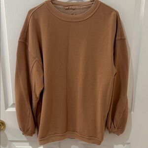 Aerie Women's Tan Crew Neck Sweater